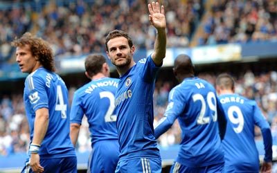 خوان ماتا ودّع تشلسي ويستعد لمشوار جديد في الغريم التقليدي مانشستر يونايتد. أ.ف.ب