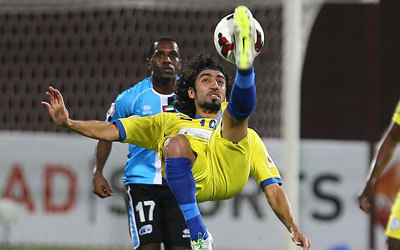 علي عباس في لقطة هوائية خلال مباراة سابقة للظفرة وبني ياس أرشيفية