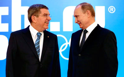 رئيس الأولمبياد الألماني باخ دافع بقوة عن اختيار سوتشي ورفض الحديث عن الفساد في روسيا ومحاولات استغلال بوتين للدورة.  رويترز