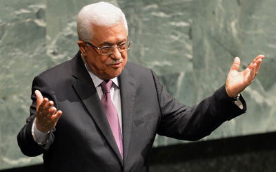 عباس سمح للقوات الإسرائيلية بالبقاء لمدة 5 سنوات ثم الانسحاب تدريجياً من الضفة الغربية إلى حدود 1967. أ.ف.ب