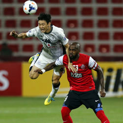 غرافيتي سجل هدف التعادل للأهلي. أ.ف.ب