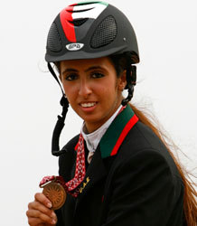 قائدة منتخب الفروسية  لطيفة آل مكتوم.  رويترز