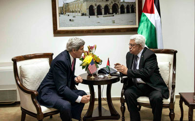 عباس رفض مقترحات كيري التي تقل كثيراً عن الحد الأدنى للتطلعات الفلسطينية.  رويترز