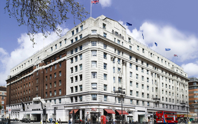 الفندق الذي شهد الحادث في لندن. أرشيفية