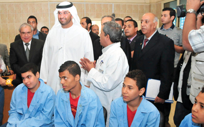 الجابر يشهد بدء المرحلة الأولى من مشروع «التدريب للتشغيل». وام