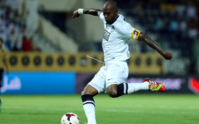 كابتن الأهلي البرازيلي غرافيتي حصد 3 بطولات في الموسم الحالي مع الفرسان.  تصوير: إريك أرازاس