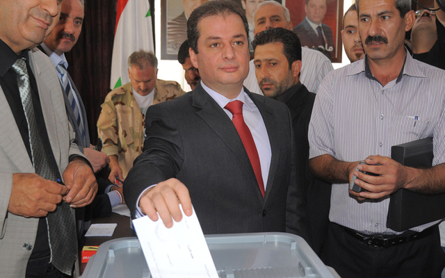 ماهر الحجار يدلي بصوته. أ.ف.ب