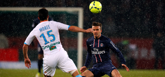 بيكهام اعتزل الموسم قبل الماضي مع باريس سان جرمان. غيتي