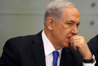 نتنياهو يرفض إجراء أي مفاوضات مع الفلسطينيين بعد توقيع اتفاقية المصالحة مع حركة «حماس». رويترز