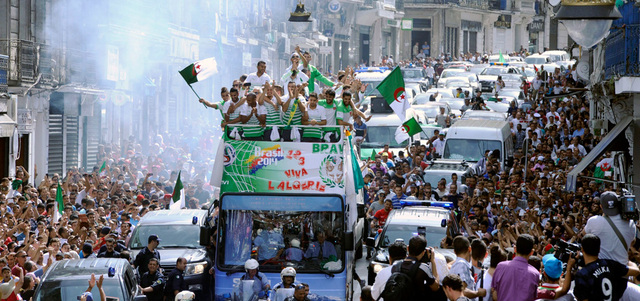 المنتخب الجزائري كان نداً قوياً للمنتخبات الكبيرة في المونديال. أ.ف.ب