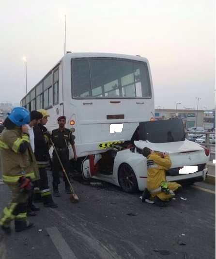 الحادث أدى إلى تشكل ازدحام مروري في المنطقة - من المصدر