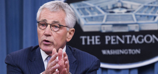 هاغل: &laquo;داعش&raquo; يتخطى بكثير أي مجموعة إرهابية، فهو يجمع بين الإيديولوجية وتطور الخبرة العسكرية والاستراتيجية ويتلقى تمويلاً طائلاً. أ.ف.ب