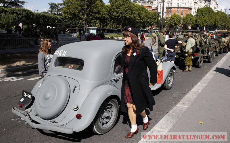 فرنسا تحتفل بمرور(70عاماً) على ذكرى تحرير العاصمة باريس - أ ف ب