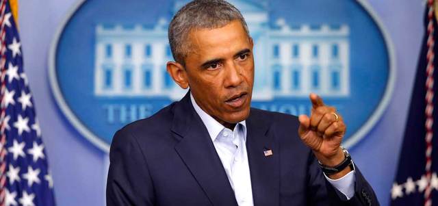 أوباما استنكر أفعال «داعش»، ودعا إلى اتخاذ الخطوات اللازمة «لاستئصال هذا السرطان كيلا ينتشر». أ.ب