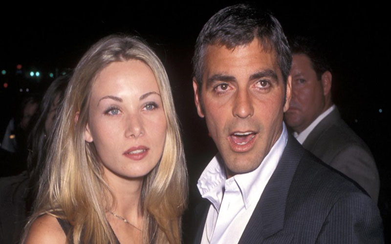 سيلين باليتران، تقابل الاثنان عام 1996 بينما كان كلوني في باريس يصور فيلمه Peacemaker، وقد كانت سيلين تعمل آنذاك كنادلة وتدرس في كلية الحقوق، وقد تركت فرنسا وسافرت إلى كاليفورنيا لتكون برفقة كلوني، وظلا معاً حتى عام 1999.