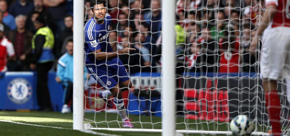 كوستا يحسم ديربي لندن بالهدف الثاني في مرمى الأرسنال. ا ف ب