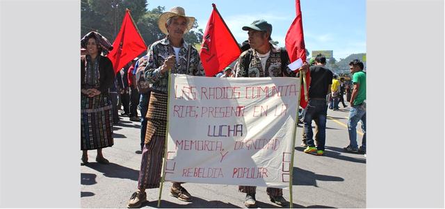 تظاهرة للسكان الأصليين في غواتيمالا تندد بتدخل الشركات الكبيرة في حياتهم. أرشيفية