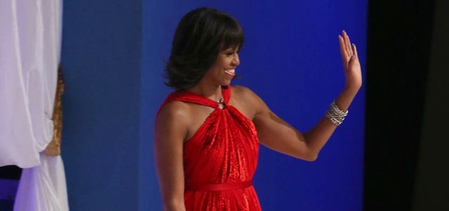 ميشال أوباما أظهرت أناقة مميزة في العديد من الحفلات التي ظهرت بها. غيتي