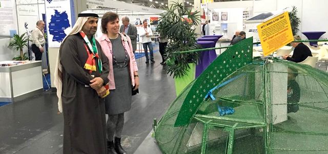 اختراع أحمد مجان حظي باهتمام زوار المعرض من مهتمين ومختصين. من المصدر