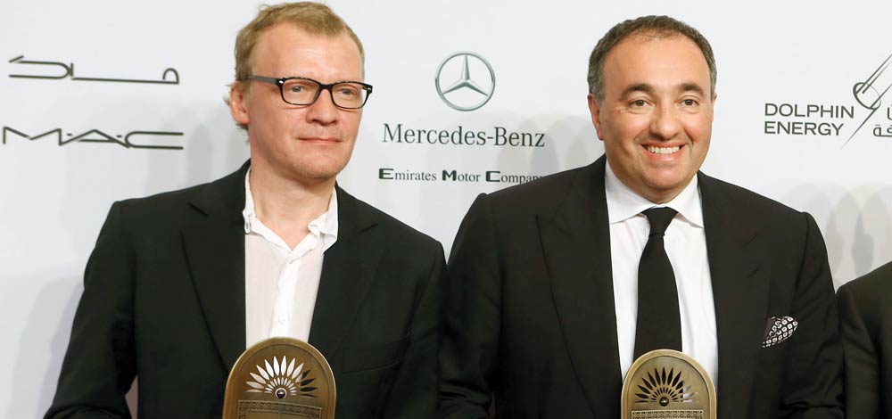 مخرج الفيلم الروسي &laquo;لافاياثان&raquo; أندريه زفيانكتسِف.. ونال بطل الفيلم ألكسيه سيريبرياكوف جائزة أفضل ممثل. تصوير: نجيب محمد