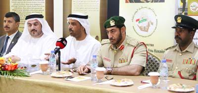 جانب من المؤتمر الصحافي الخاص بماراثون الوفاء للقائد. من المصدر