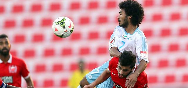 بني ياس أرغم الفرسان على تعادل مخيب في نهاية ذهاب الدوري. تصوير: أسامة أبوغانم