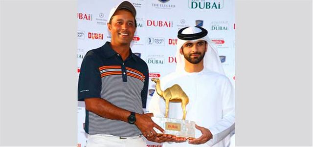 منصور بن محمد يسلم الهندي أتوال كأس بطولة دبي المفتوحة للغولف. من المصدر