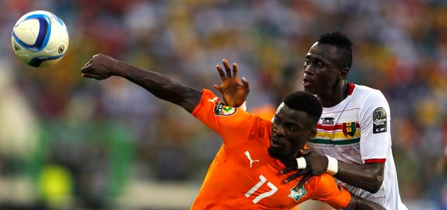 ساحل العاج تعادل مع غينيا 1-1 في اللقاء الأول. أ.ف.ب