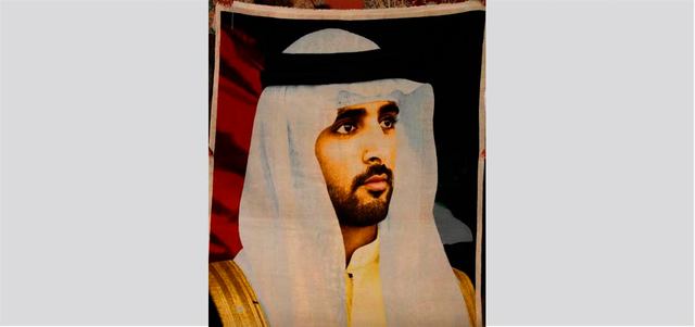 لوحة حمدان بن محمد استمر العمل عليها نحو سنة ونصف السنة.  من المصدر