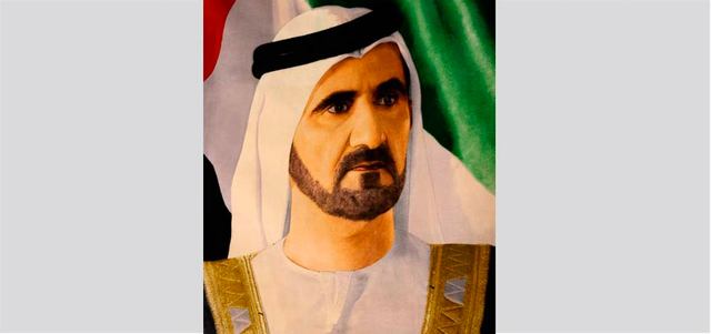 1600 لون مستخلص من موارد طبيعية استخدمها الفنان في إنجاز لوحة محمد بن راشد. من المصدر