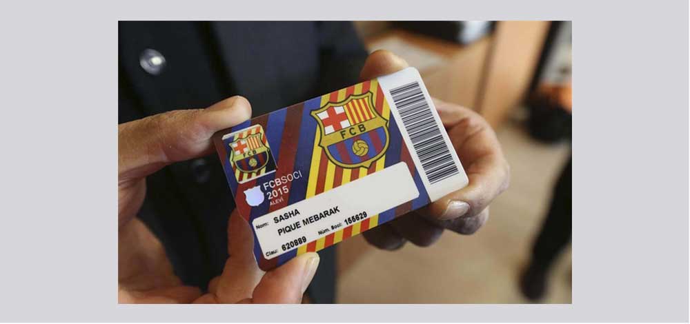 كارت عضوية نادي برشلونة الممنوحة لــ"ساشا"- المصدر
