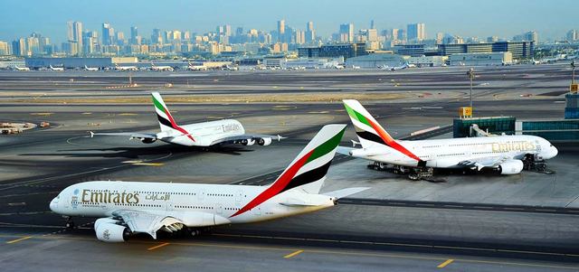 أسطول «طيران الإمارات» يتكون من 232 طائرة. من المصدر