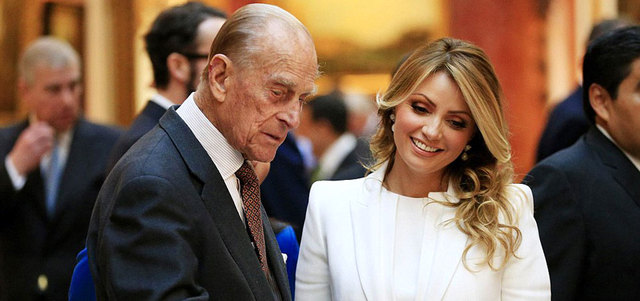 الأمير فيليب والسيدة المكسيكية الأولى. أرشيفية