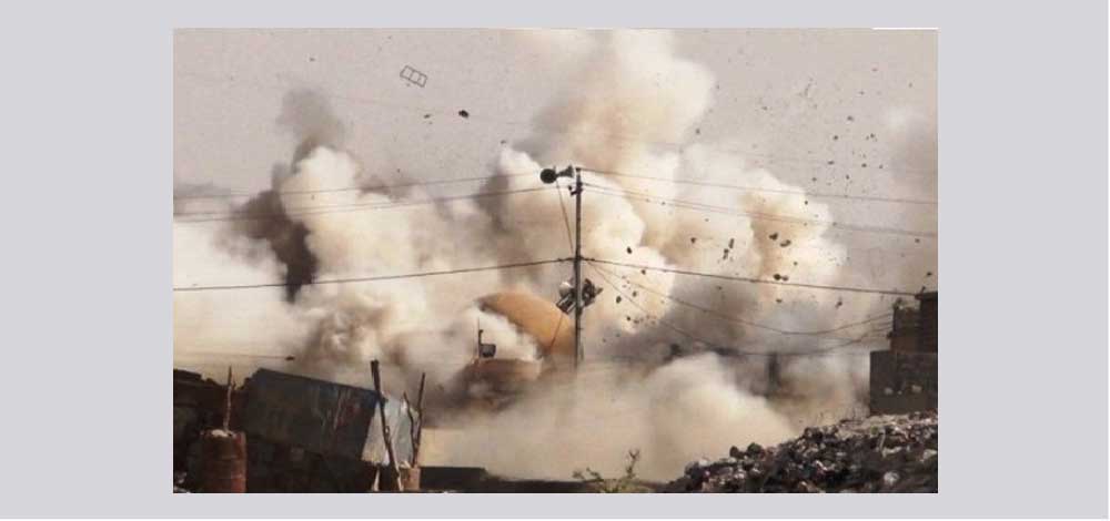 "داعش" يفجر ديرا يعود تاريخ بنائه للقرن الـ14 شرق الموصل.المصدر