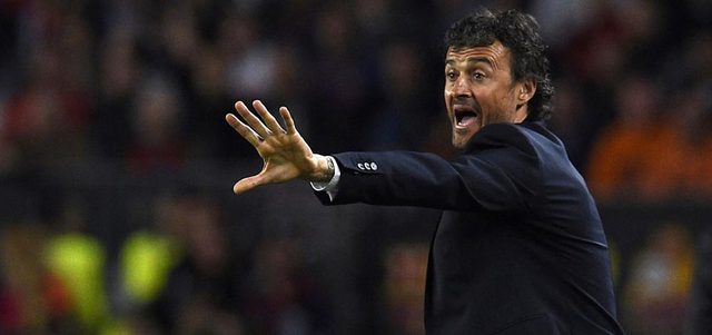 إنريكي يلتقي صديقه القديم في برشلونة وخصمه في الأبطال. أ.ف.ب