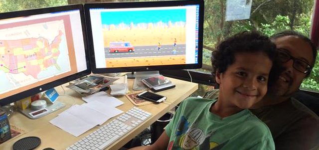 طفل أميركي طوّر لعبة  &laquo;غن مان تاكو ترك&raquo; بمساعدة والديه. من المصدر