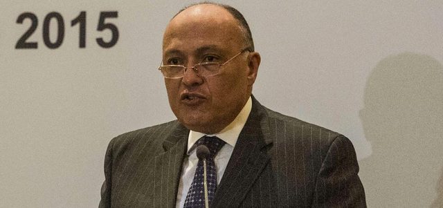 سامح شكري: سورية تحولت إلى ساحة لصراع مسلح بالوكالة، وأصبحت أجزاء من أراضيها ملاذاً آمناً للإرهابيين. أ.ف.ب