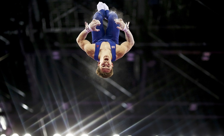 لقطات من بطولة جمباز الرجال في دورة الالعاب الأوروبي 1 في باكو بأذربيجان - وكالات