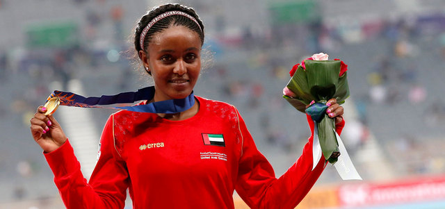 علياء سجلت رقماً قياسياً جديداً لألعاب القوى الإماراتية في السويد.