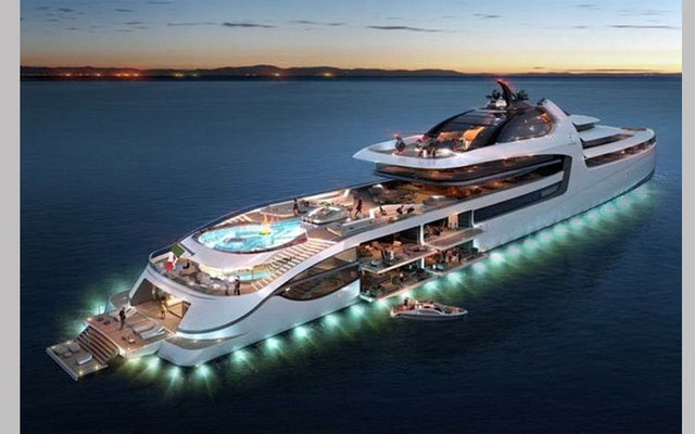 كشف موقع "بيزنس إنسايدر" صورا لليخت العالمي "The Admiral X Force"، الذي من المنتظر أن يكون أغلى يخت في العالم على الإطلاق