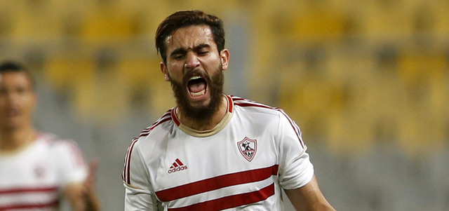 اللاعب باسم مرسي ورقة رابحة في صفوف الزمالك. أرشيفية