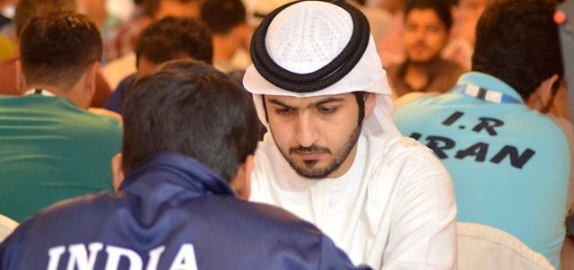 سالم عبدالرحمن يتشارك مع الصيني زو في المركز الثاني برصيد 1.5 نقطة.    من المصدر