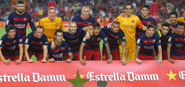 فريق برشلونة يبحث عن لقب جديد اليوم. أ.ب