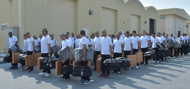 يخضع المنتسبون خلال فترة تدريبهم الأساسي التي تستمر 3 أشهر لتدريبات عسكرية وميدانية مختلفة. وام