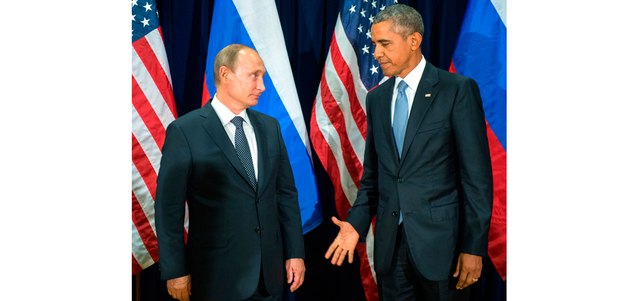 أوباما بحث مع بوتين عن حلول في مواجهة الفوضى في سورية ولم يحققا أي اختراق حول مصير الأسد. أ.ب