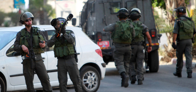 شرطة الاحتلال خلال المواجهات مع الفلسطينيين في القدس. أ.ف.ب