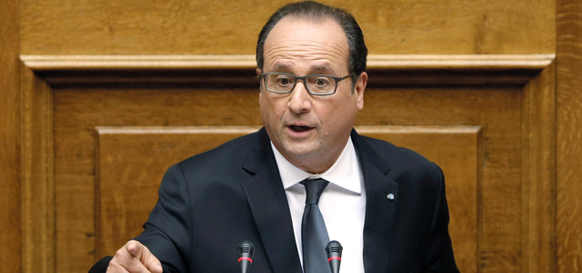 الرئيس الفرنسي فرانسوا هولاند: نحتاج إلى العمل للتوصل إلى حل سياسي، وبشار الأسد ليس هو الحل بل المشكلة.