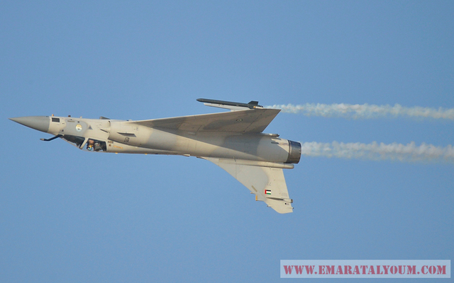 الطائرة الفرنسية ميراج 2000-9 التابعة لسلاج الجو الاماراتي .