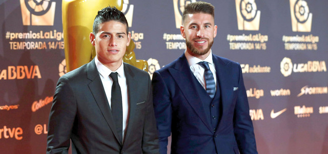 راموس ورودريغيز خلال حفل جوائز الليغا السنوية. أ.ف.ب