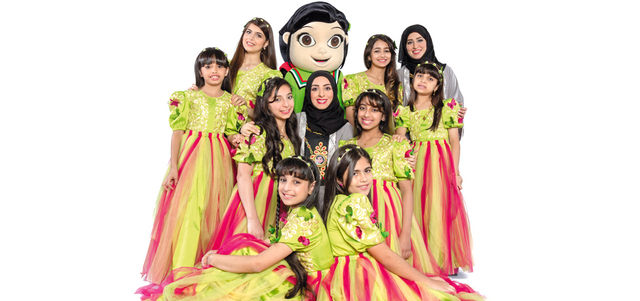 «شلة دانة» فتيات من مختلف إمارات الدولة تراوح أعمارهن ما بين سبع وحتى 12 سنة.  من المصدر